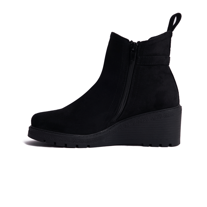 Women stylish half boot Model A290 Black color
