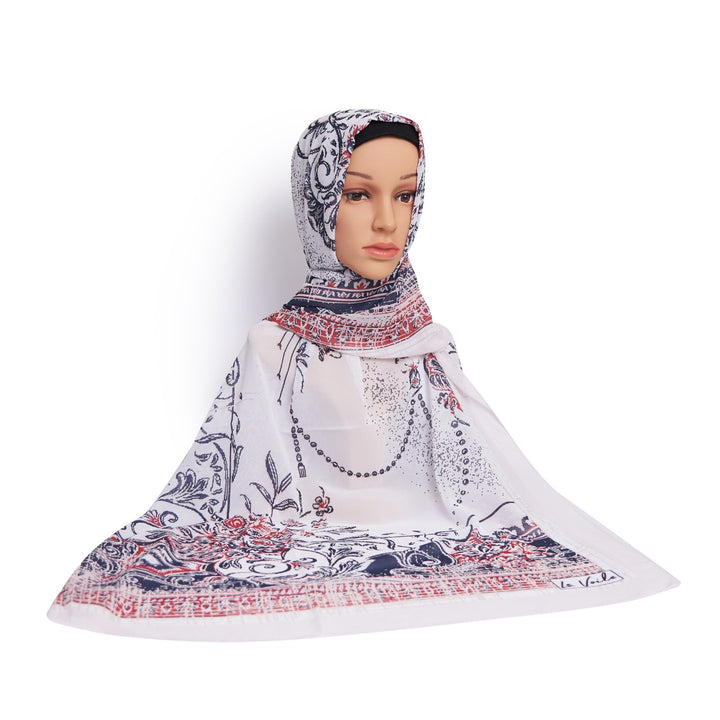 Chiffon Chic Women’s Scarf – Abstract Blue