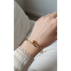 Minimal Nail-Style Gold Stainless Steel Bangle