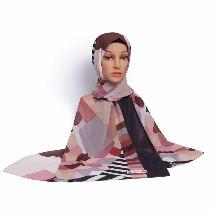 Chiffon Stylish Women’s Scarf – Marble Effect