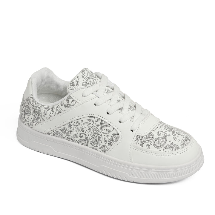 Women's Lace-up Fashion Sneaker in black