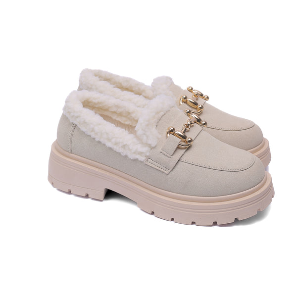 Cozy Sole Loafers-Beige