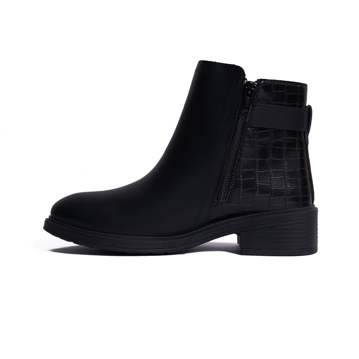 Winter British Style Ankle Boots Model M279 Black color