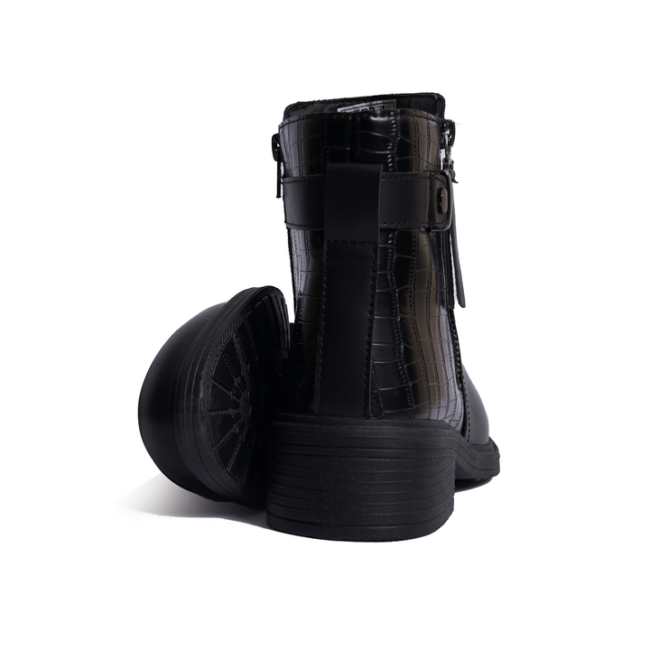 Winter British Style Ankle Boots Model M279 Black color