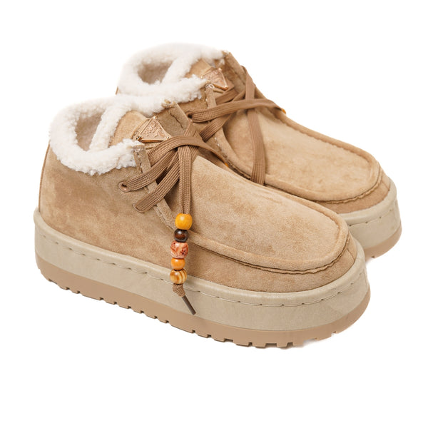 Cozy UGG-Style Suede Winter Boot –
 Caffe