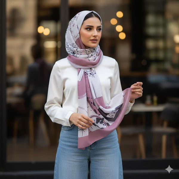 Chiffon Elegant Women’s Scarf – Floral Dream