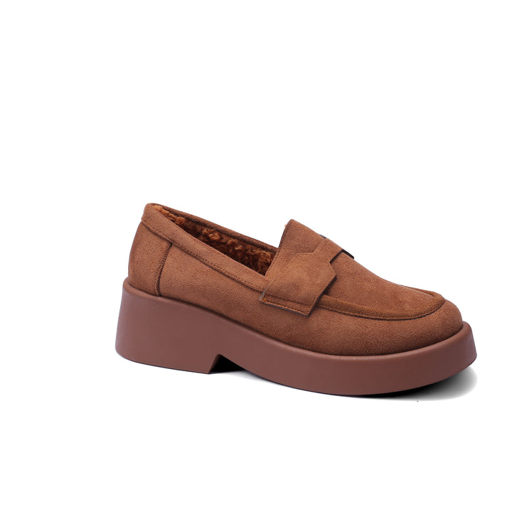 Suede Thick Sole Women's Loafers, Havan