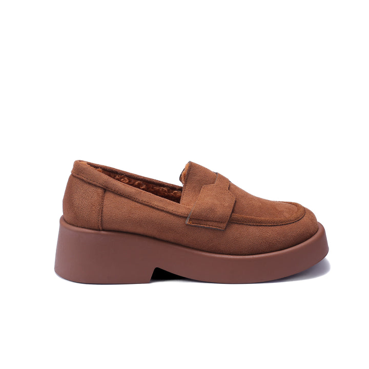 Suede Thick Sole Women's Loafers, Havan