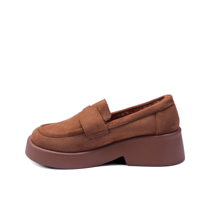 Suede Thick Sole Women's Loafers, Havan