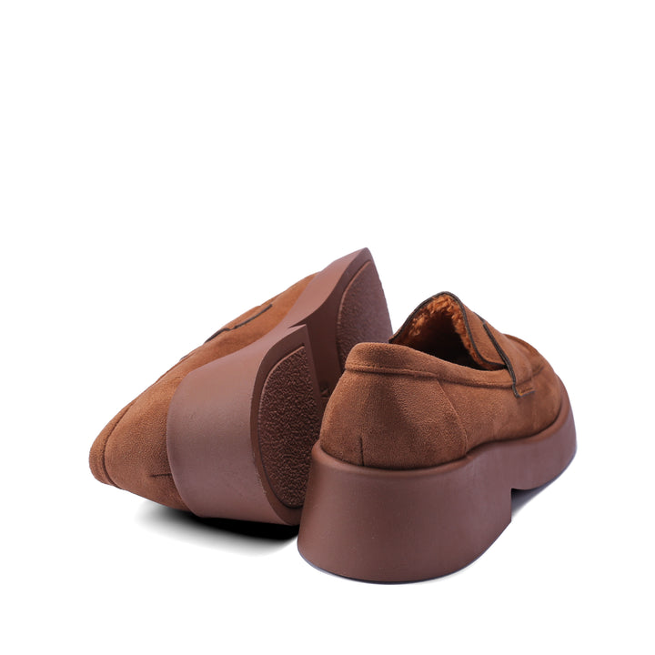 Suede Thick Sole Women's Loafers, Havan