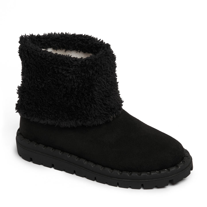 Overlay Sherpa-Covered Winter Boots - Black